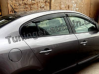 Дефлекторы окон (ветровики) Renault Fluence 2009 -2014 (Hic)