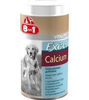 8 in 1 Excel Calcium Минеральная добавка для собак, с кальцием и витамином D 1700 таб.