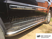 Пороги боковые труба с листом Jeep Grand Cherokee (1995-2013) D60