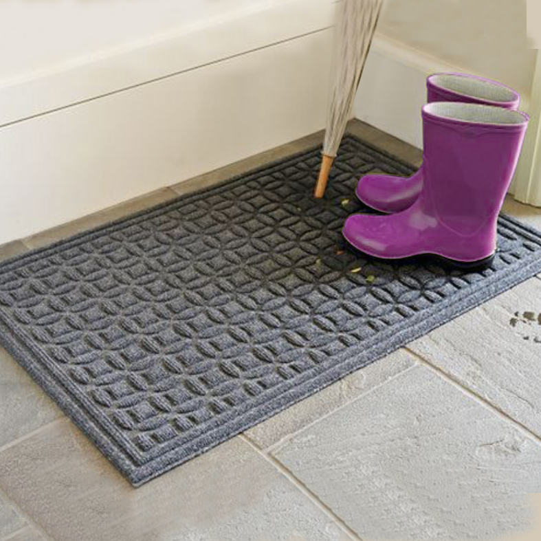 Коврик для входной двери грязезащитный Серый узор 75х45см Коврик в ...