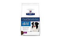 Hill's Prescription Diet d/d Food Sensitivities12 кг сухой корм для собак, утка и рис