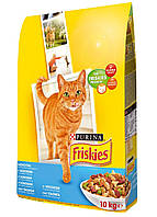 Friskies с лососем и овощами 10 кг сухой корм для взрослых котов