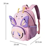 Дитячий рюкзак дошкільний і для 1 класу, портфель для дівчаток із метеликом HAMI оригінал — Рожевий, фото 2