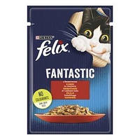 Felix (Фелікс) консерви для котів з яловичиною 85г х 26шт шматочки в желе