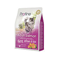 Profine Cat Derma 2 кг сухой корм для длинношерстных котов, с лососем