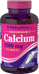Кальцій Absorbable Calcium 1,200 mg Plus D 5,000 IU Softgels 120 Softgels