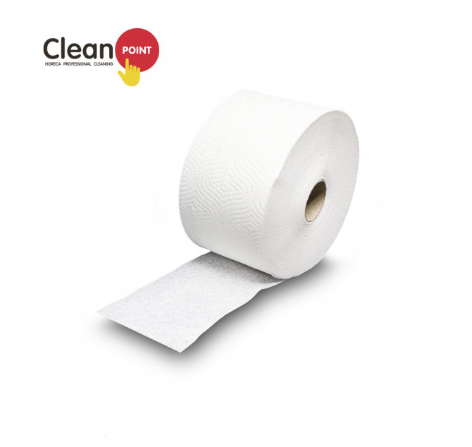 Туалетний папір Джамбо 2-х шаровий целюл., Jumbo Lux Small (12рул/міш) +, 714 відривів Clean Point