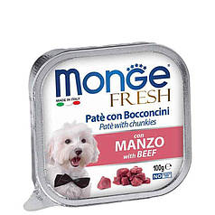 Monge DOG FRESH Ніжний паштет з яловичиною для собак 100г