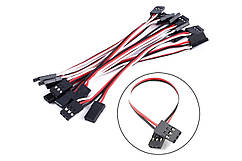 50 шт - Сервокабель Futaba 22AWG Male - Male (10 см)