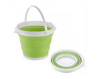 Складное силиконовое ведро Collapsible Bucket на 10 л.