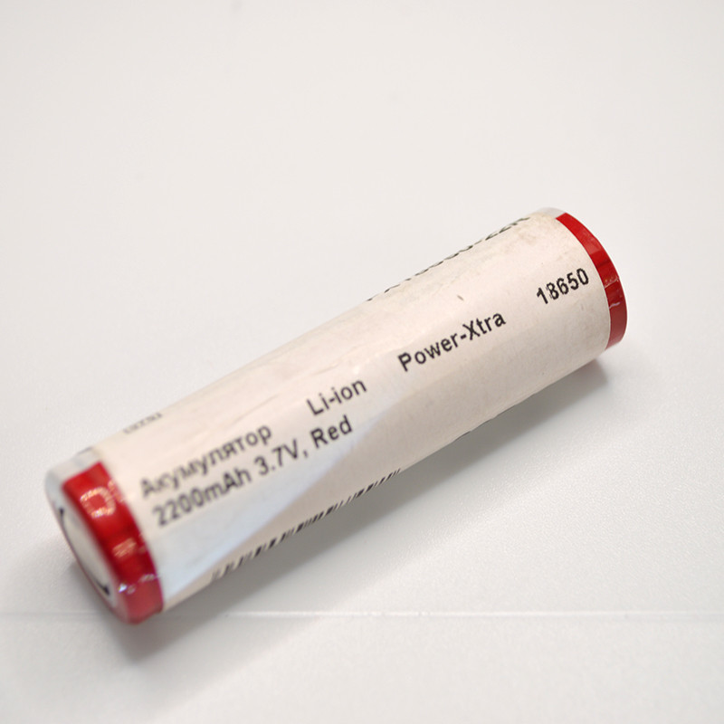 Акумуляторна батарейка 18650 Li-Ion 2200mAh, 3.7V, red Power-Xtra (PX18650-22R / 29749) (1 шт.), фото 4