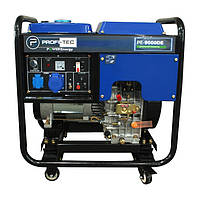 Генератор дизельный PROFI-TEC PE-9000DE (8.5 - 9 кВт, медная обмотка, электростартер) + колеса