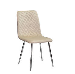 Стілець Milton  бежевий велюр OR- 851 на металевих хромованих ногах