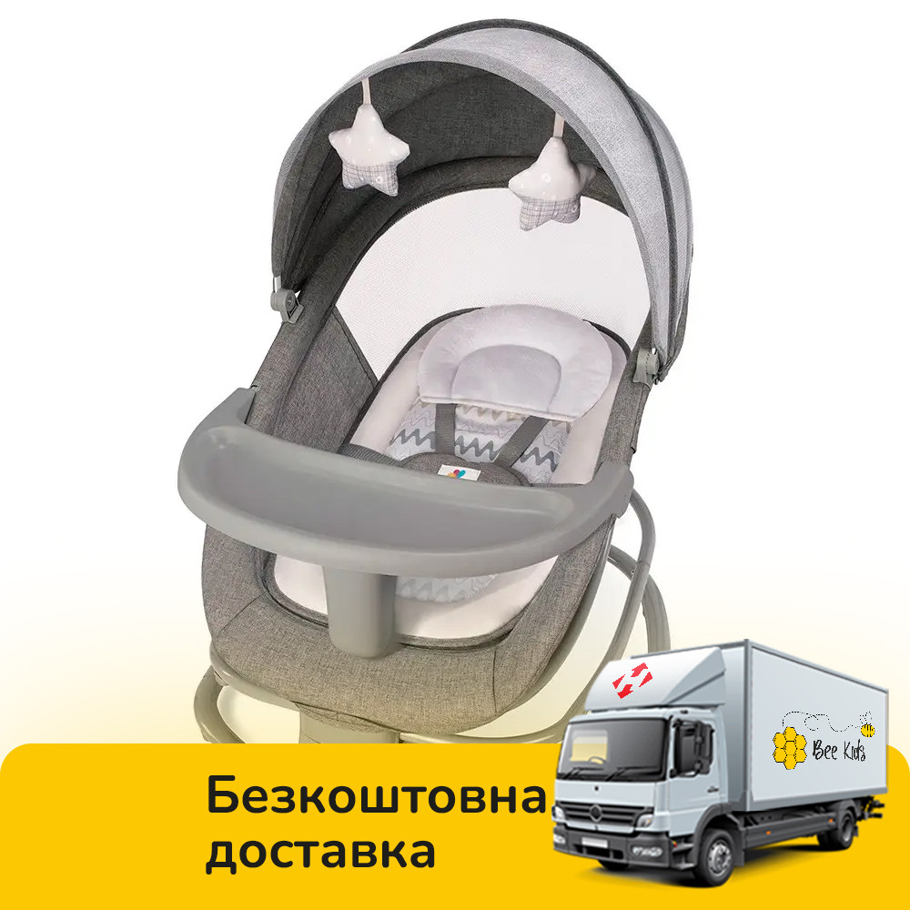 Центр шезлонг Mastela (таймер, москітна сітка, музика) 8112 Темно-сірий, фото 1