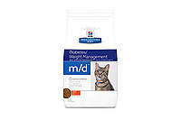 Hill's Prescription Diet m/d Diabetes/Weight Management 3 кг сухой корм для кошек с избыточным весом, курица