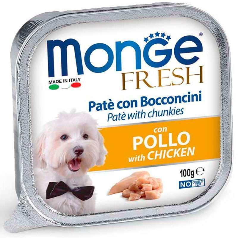 Monge Dog Fresh Chicken Консервований корм із куркою для собак (шматочки в паштеті) 100г