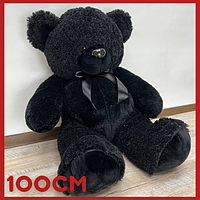 М'яка іграшка ведмедик Томі 100см, Велика мила плюшева іграшка чорний ведмідь 1м, Найкращий подарунок дівчині