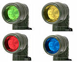 Ліхтар кутовий світлодіодний з кольоровими фільтрами Mil-Tec US Army 17 см Оливковий 15143101, фото 3