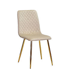 Стілець Milton  бежевий велюр OR- 851 на металевих хромованих ногах