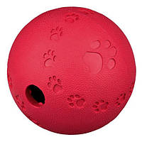 Игрушка для собак мяч для лакомства 6 см, резина