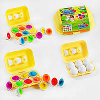3D сортер Яичный лоток, Овощи и фрукты, 52003, 4FUN Game Club, детская развивающая игрушка, игра для малышей