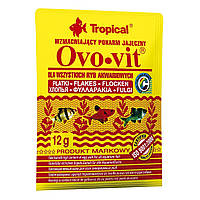 Сухий корм для акваріумних риб Tropical в пластівцях «Ovo-Vit» 12 г (для всіх акваріумних риб)