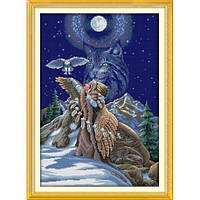 Набір для вишивання хрестиком з друкованою схемою на тканині Joy Sunday Священний зв'язок R917