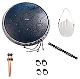 Глюкофон Zani великий на 15 нот Ø 36 см, музичний інструмент із сумкою-чохлом — Сірий, фото 2