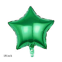Звезда 18" зелёная фольгированный шар