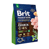 Brit Premium Adult XL 3 кг сухой корм для взрослых собак гигантских пород с курицей