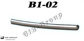 Задній захист (одинарна нержавіюча труба – одинарний вус) для Volkswagen Caddy Type (2010-2015) d60х1,6мм