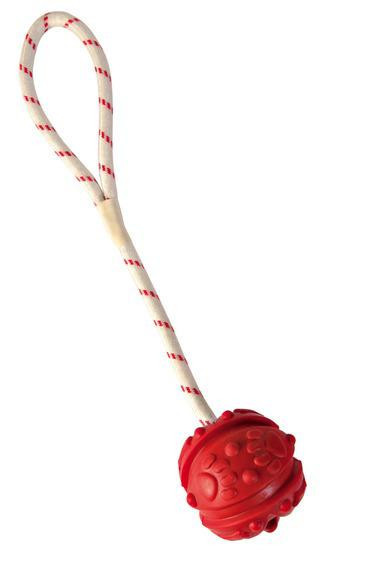 Іграшка для собак м'яч на мотузці 7 см