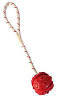 Іграшка для собак м'яч на мотузці 7 см