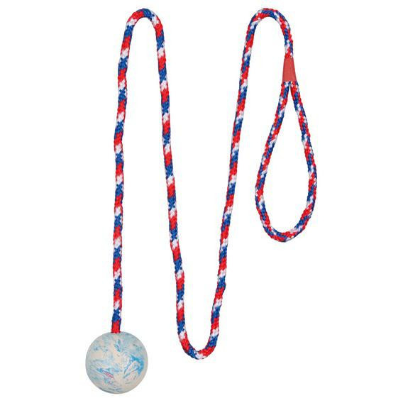 Іграшка для собак м'яч на мотузці, 100 см, 5 см