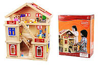 Кукольный домик с мебелью ручной деревянный дом TNWX-1269