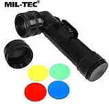 Ліхтар кутовий світлодіодний з кольоровими фільтрами Mil-Tec US Army 16 см чорний 15143002, фото 3