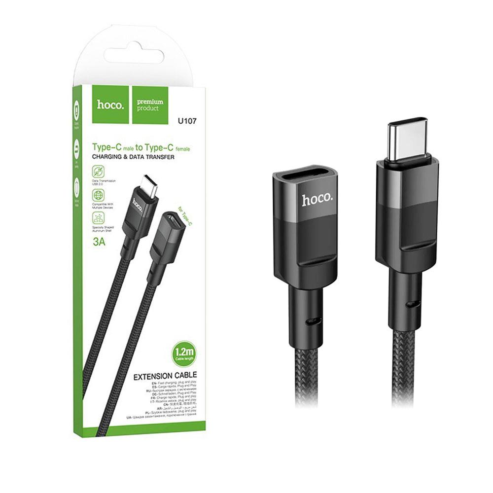 Кабель-подовжувач Type-C Hoco U107 (1.2м), фото 1