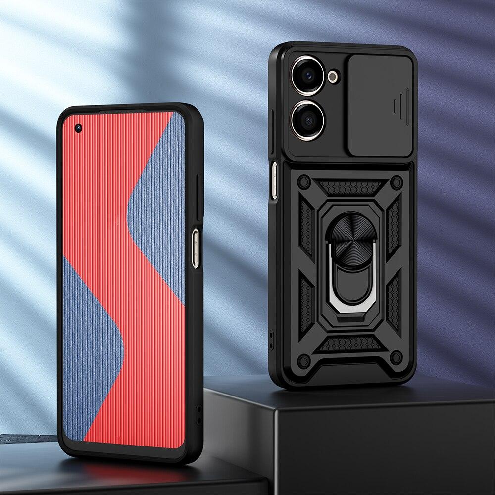Противоударный чехол для Realme 10 Черный магнит кольцо (ID#1904316783),  цена: 250 ?, купить на Prom.ua