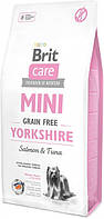 Brit Care Sensitive Grain Free Yorkshire 7 кг корм для собак породы йоркширский терьер с лососем