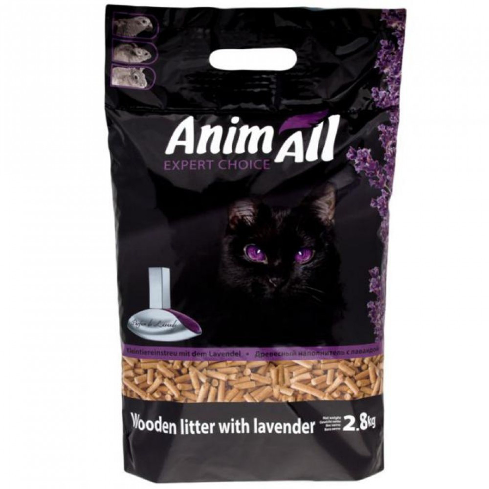 AnimAll з ароматом лаванди 2.8 кг Дерев'яний наповнювач для котів