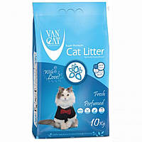 Бентонитовый наполнитель Van Cat Frech 10 кг для туалета кошек, свежесть