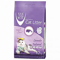 Бентонитовый наполнитель Van Cat Lavender 10 кг для туалета кошек с ароматом лаванды