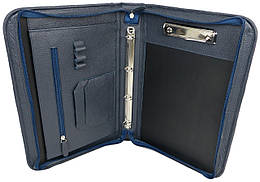 Ділова папка для документів зі шкіри Portfolio Синій (Port1021 navy flotar), 7673483 — 555