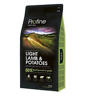 Profine Light Lamb & Potatoes 15 кг сухой корм гипоаллергенный для собак с избыточным весом ягненок с