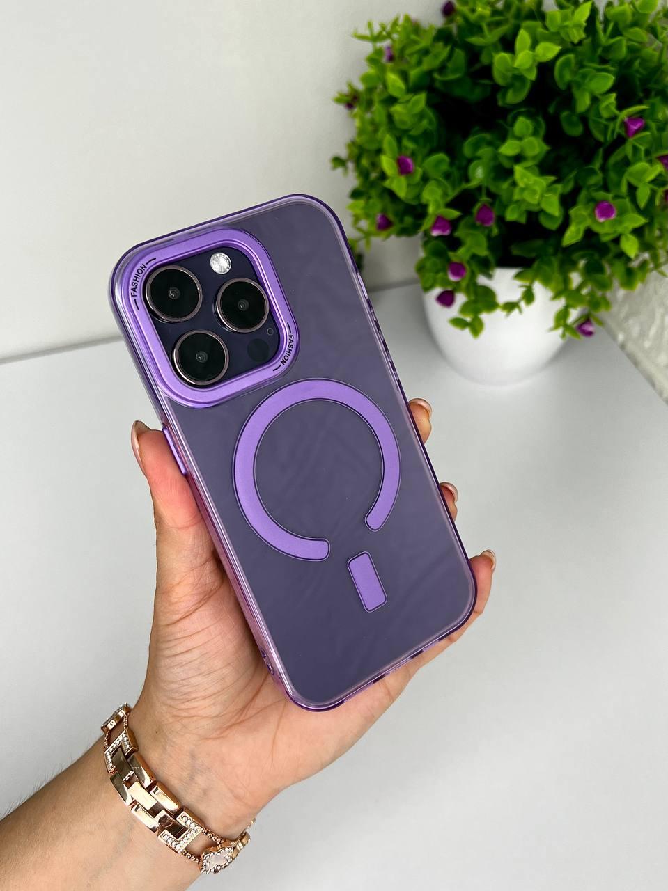 Чохол для IPhone Matt Clear Case with MagSafe Purple