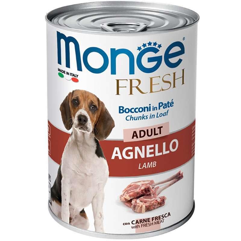 Monge Fresh Dog Adult Lamb Корм з ягнятком для дорослих собак усіх порід (шматочки в паштеті) 400г
