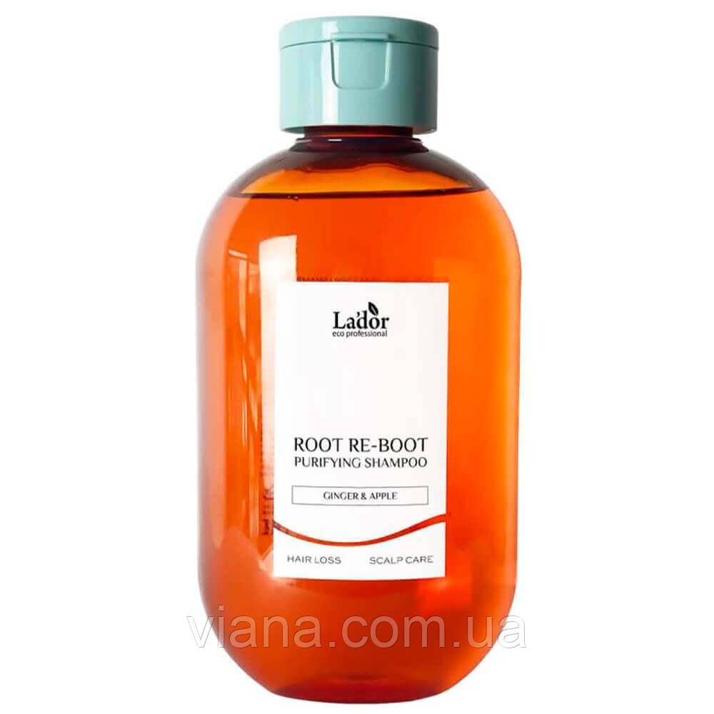 Шампунь для росту волос чутливої шкіри голови Lador Root Re-Boot Purifying Shampoo (Ginger & Apple) 300 ml