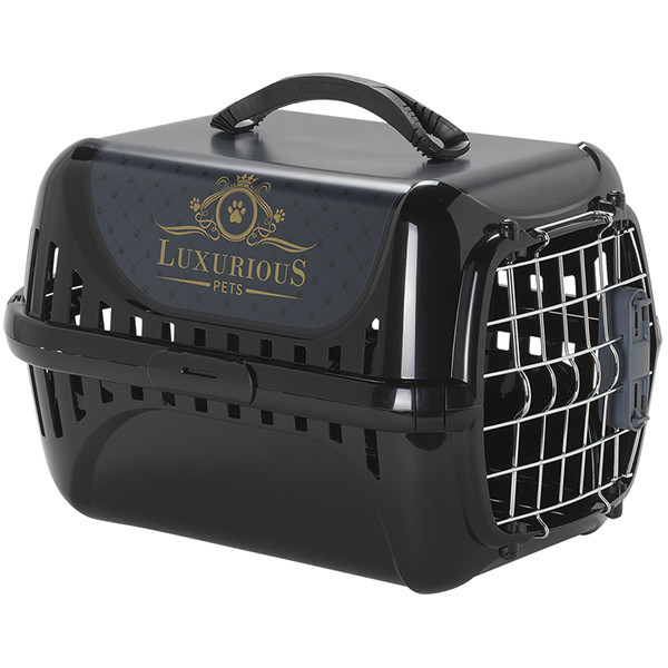 Moderna Trendy Runner Luxurious Pets перенесення для кішок c металевої дверцятами, чорний 50,1х32х34,5 см
