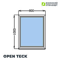 Окно глухое OpenTeck De-Lux 60, белое, 800х1000 мм от производителя Оконный Стандарт