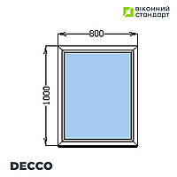 Окно глухое Decco 62, белое, 800х1000 мм от производителя Оконный Стандарт